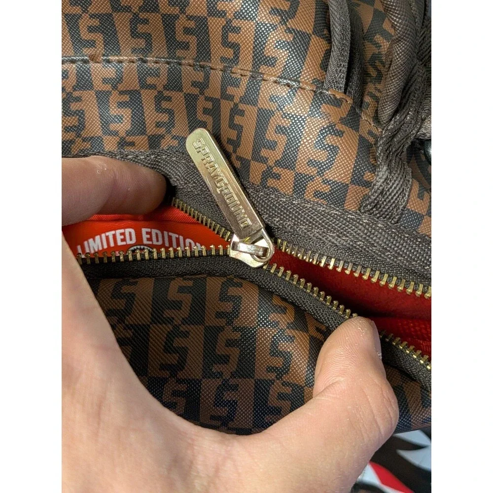 Sprayground Limited Edition Shark Mouth Backpack Zipper Needs Repair & See Photo